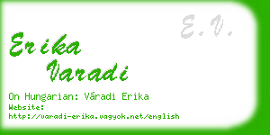 erika varadi business card